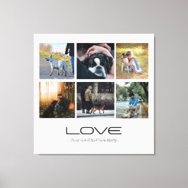 Impressão Em Tela Love Dog Family Portrait Collage Design