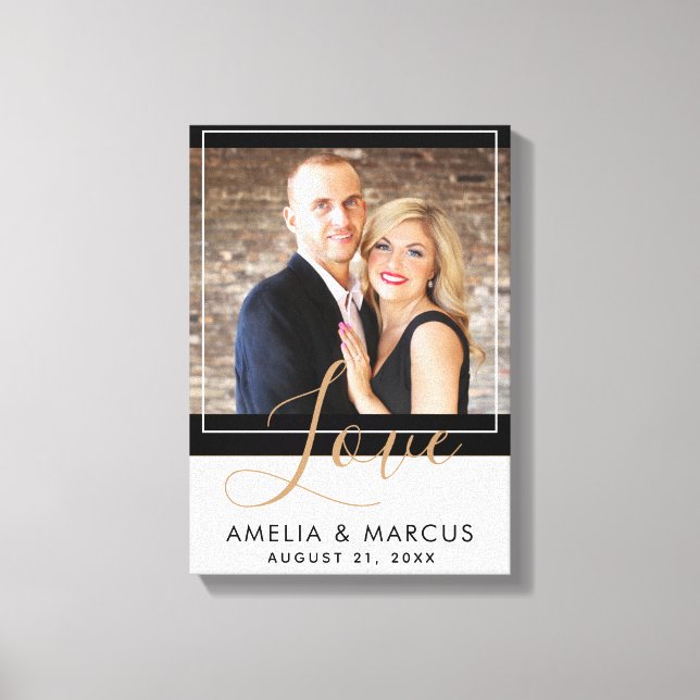 Impressão Em Tela Love Elegant Script Node Groom Wedom Keepsasasaame (Frente)