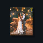 Impressão Em Tela Love Elegant Script Wedding Node Groom Photo<br><div class="desc">Love Elegant Script Wedde Bride e Groom Photo Canvas Print</div>