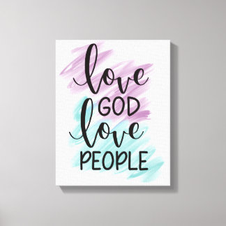 Impressão Em Tela Love God, love people