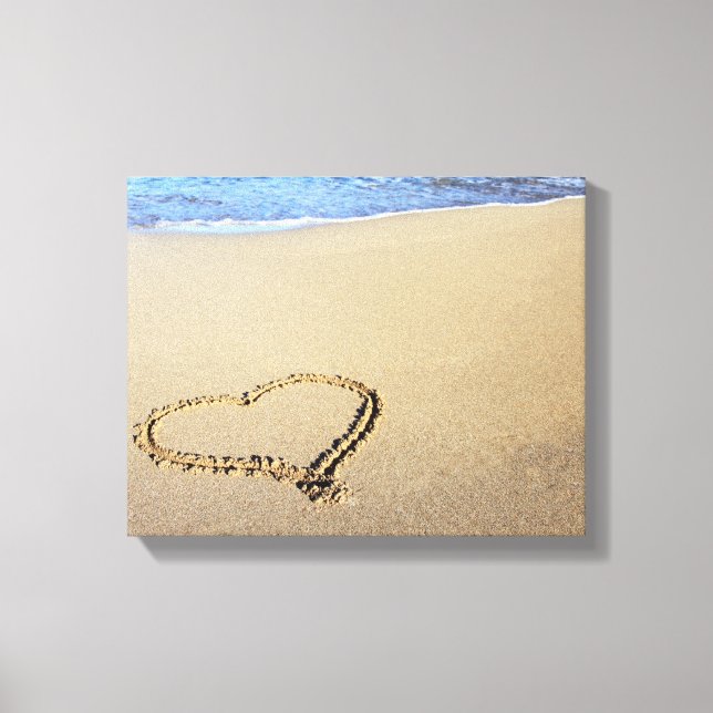 Impressão Em Tela Love Heart Beach (Frente)