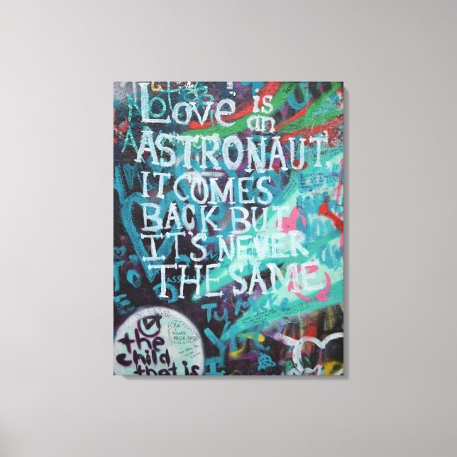 Impressão Em Tela Love Praga wall Grafite Street art, urbano real (Frente)