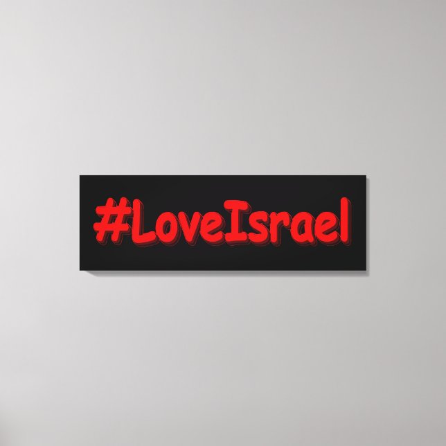 Impressão Em Tela "#LoveIsrael" Design bonito. Comprar Agora (Frente)