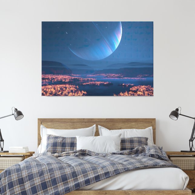 Impressão Em Tela Lua Caelum (Noite) (Insitu(Quarto))
