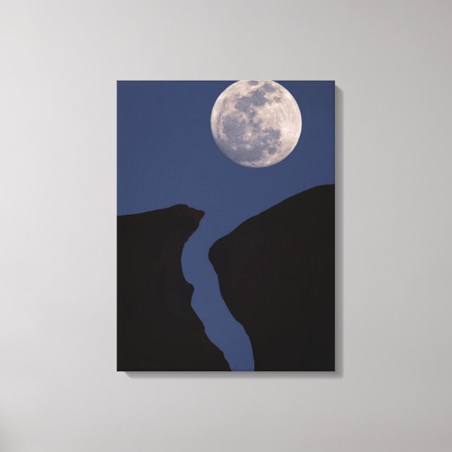 Impressão Em Tela Lua cheia | Monument Valley, Arizona (Frente)