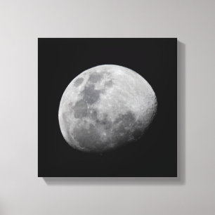 Impressão Em Tela Lua com Céu Preto Zâmbia, Luangwa do Sul