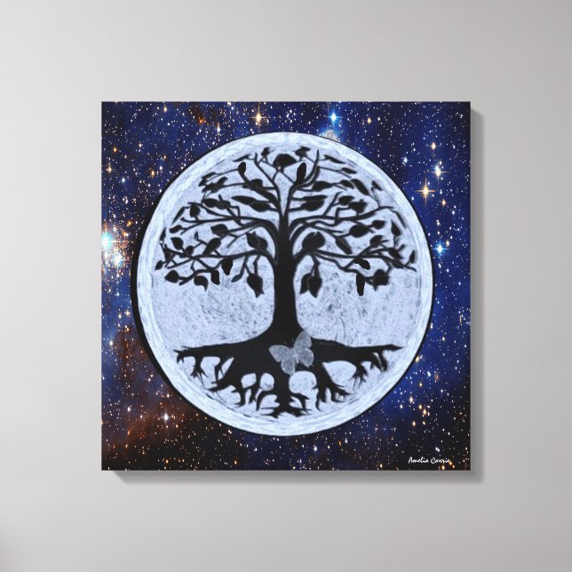 Impressão Em Tela Lua da borboleta (Frente)