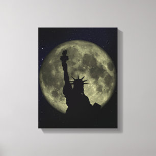 Impressão Em Tela Lua de Lady Liberty