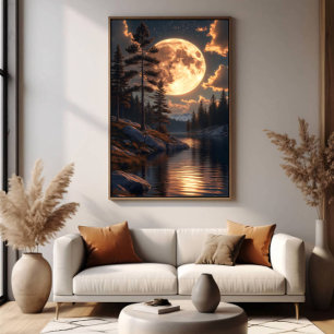 Impressão Em Tela Lua de Mel ao Crepúsculo