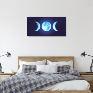 Impressão Em Tela Lua de Três Fases