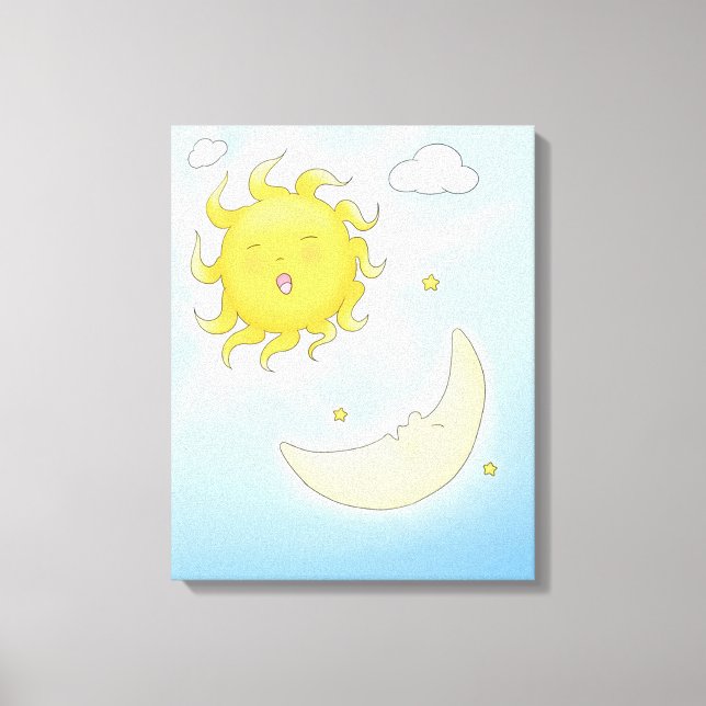 Impressão Em Tela Lua e Sol (Frente)
