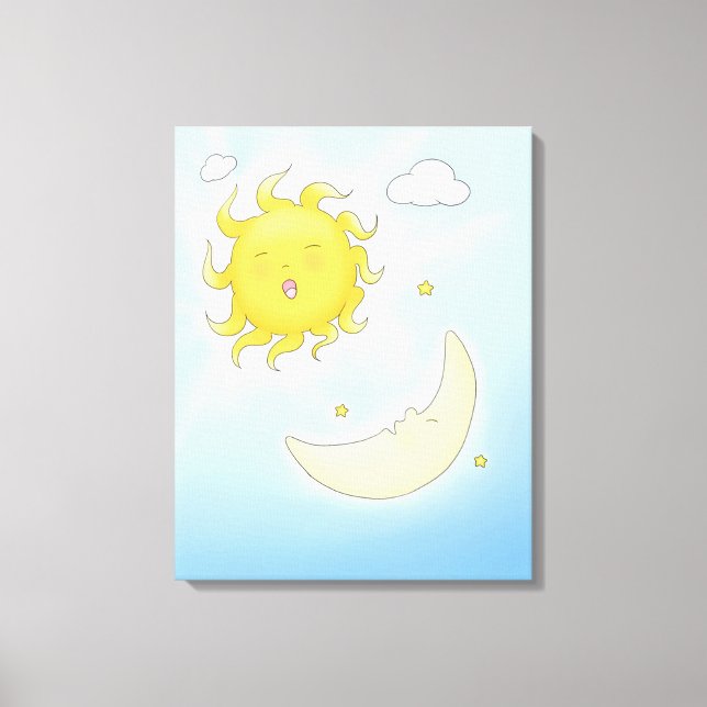 Impressão Em Tela Lua e Sol (Frente)