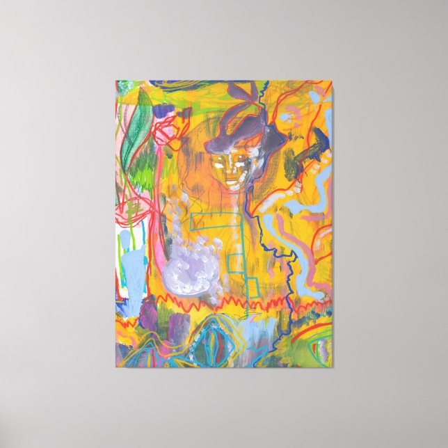 Impressão Em Tela Lúcia Dreamer Rosa Arco-Íris Esticado Tela Impress (Frente)