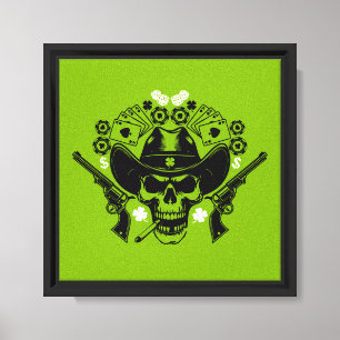 Impressão Em Tela Lucky Poker Skull