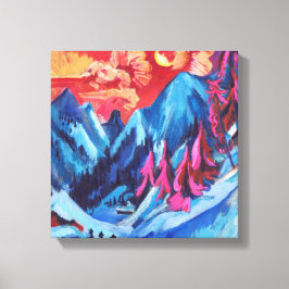 Impressão Em Tela Ludwig Kirchner Winter Landscape in Moonlight