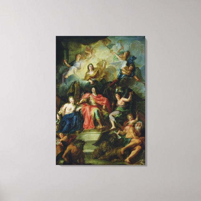 Impressão Em Tela Luís XIV Crowned by Glory, c.1686 (Frente)