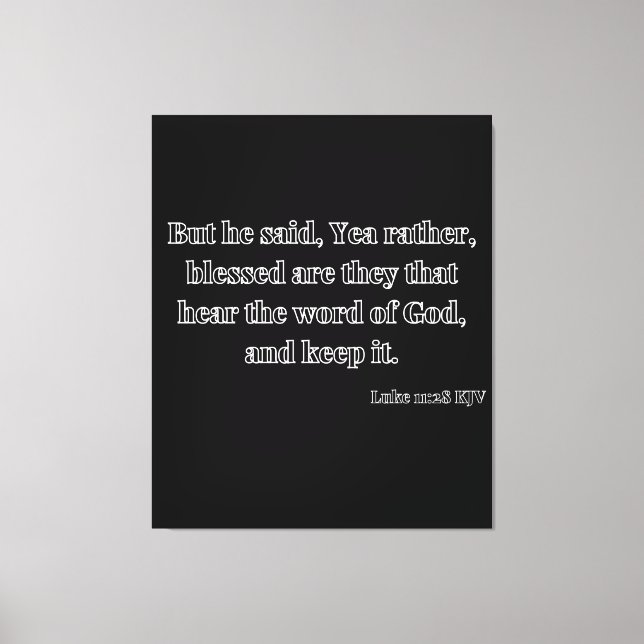 Impressão Em Tela Luke 11:28 Bíblia Verse KJV Wall Art (Frente)