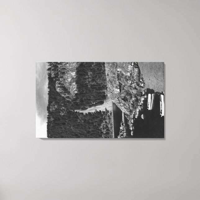 Impressão Em Tela Lummi Island, WA - Lummi Rocks View com linha (Frente)