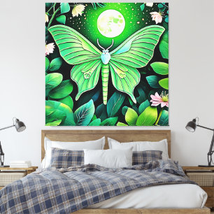 Impressão Em Tela Lunar Butterfly Bloom Design