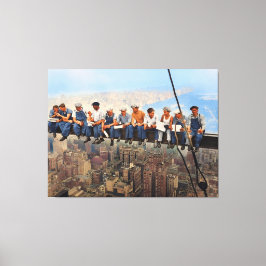 Impressão Em Tela Lunch Atop A Skyscraper 1932 NYC Remastered Color