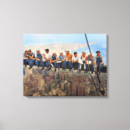 Impressão Em Tela Lunch Atop A Skyscraper 1932 NYC Remastered Color
