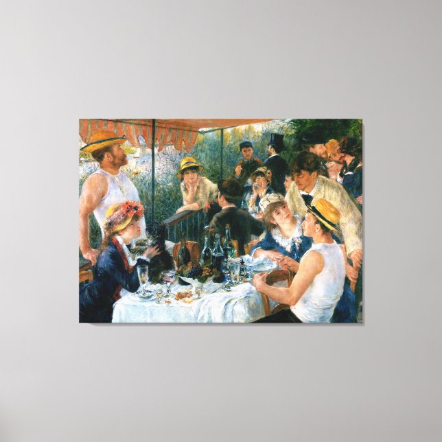 Impressão Em Tela Luncheon do Partido Barco de Renoir (1881) (Frente)