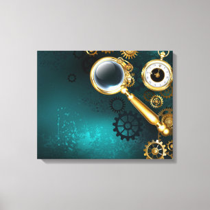 Impressão Em Tela Lupa no estilo Steampunk