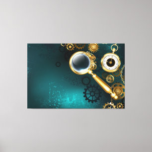 Impressão Em Tela Lupa no estilo Steampunk