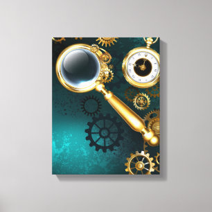 Impressão Em Tela Lupa no estilo Steampunk