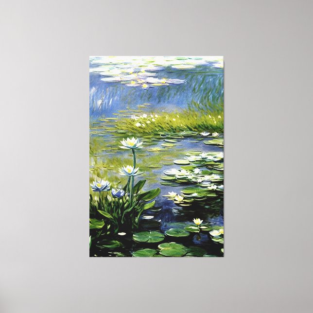 Impressão Em Tela Lush Agapanthus Flowers em Giverny (Frente)