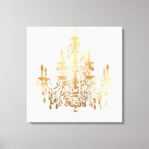 Impressão Em Tela Lustre de mármore branco falso ouro PixDezines