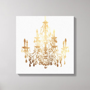 Impressão Em Tela Lustre de mármore branco falso ouro PixDezines