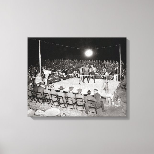Impressão Em Tela Luta de Boxe, 1919 (Frente)