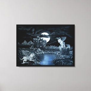 Impressão Em Tela Luta do Distrito GOLEM vs GOLEM