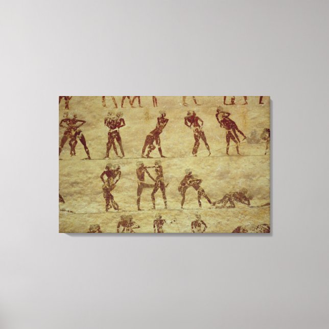 Impressão Em Tela Lutadores, detalhes de uma pintura de parede de tu (Frente)