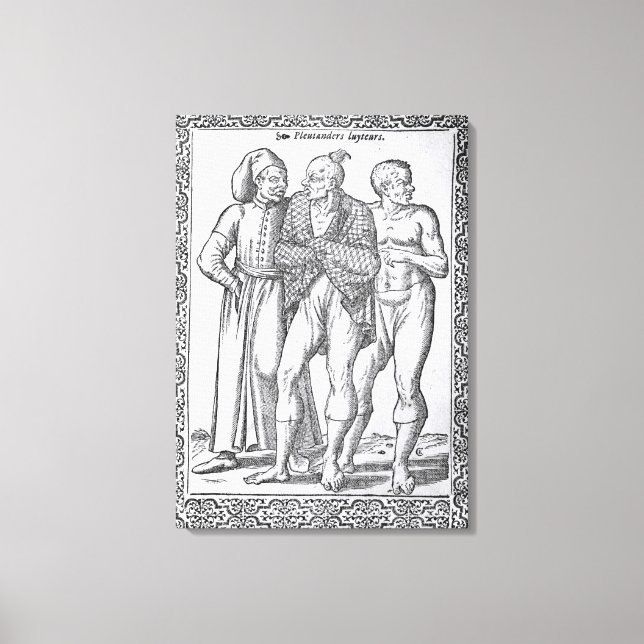 Impressão Em Tela Lutadores turcos (Frente)