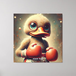 Impressão Em Tela Luvas de Boxing de Pato Bonito Fantasy