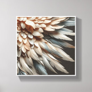 Impressão Em Tela Luxo 3D Asa de Pena Abstrato - Elegante Criativida