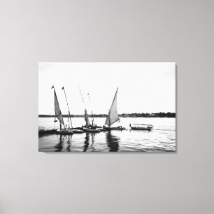 Impressão Em Tela Luxor Egypt, Feluccas no Nilo 2