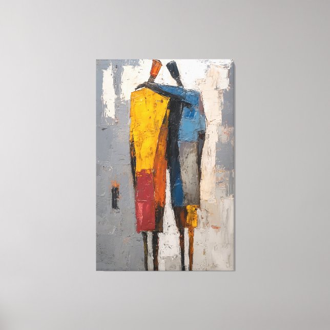 Impressão Em Tela Luxurious Textured Blue & Gold Abstract (Frente)