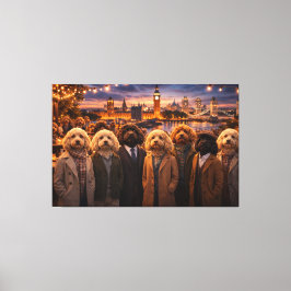 Impressão Em Tela Luxury Cockapoo Wall Art – London Evening Art