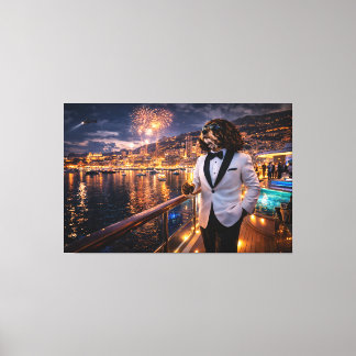 Impressão Em Tela Luxury Cockapoo Wall Art – Monaco Nightlife Modern
