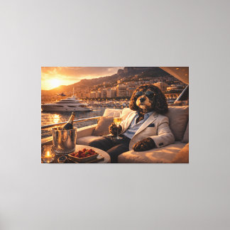 Impressão Em Tela Luxury Cockapoo Wall Art – Monaco Yacht Lifestyle 