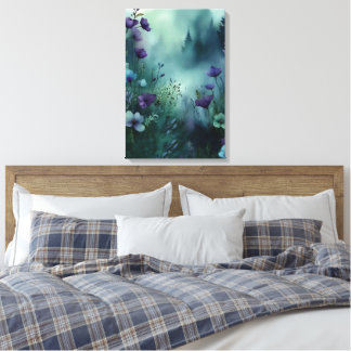 Impressão Em Tela Luz da floresta: Flores roxas