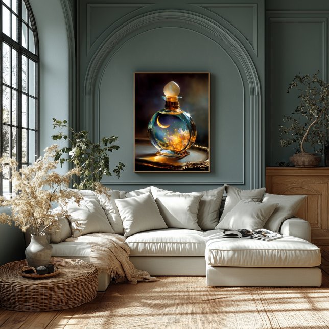 Impressão Em Tela Luz de uma garrafa - Sonho Perfume Nocturno (Criador carregado)