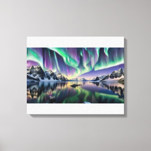 Impressão Em Tela Luz do Norte (Aurora Boreal) (Frente)