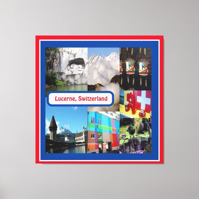 Impressão Em Tela Luzerna, Suiça (Frente)