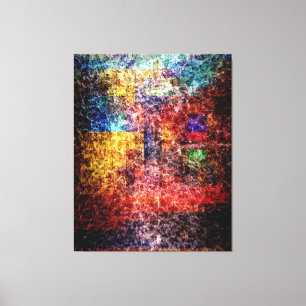 Impressão Em Tela Luzes da cidade de pintura abstrato 2