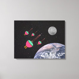 Impressão Em Tela Luzes de bolhas no espaço