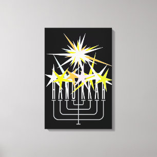 Impressão Em Tela Luzes de Hanukkah